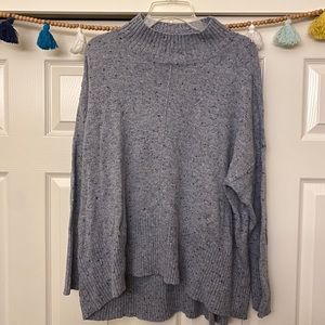 Blue high neck sweater